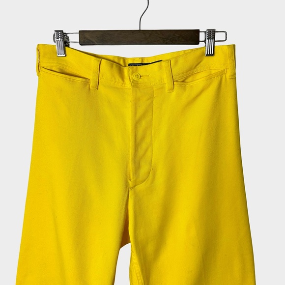 Polo Ralph Lauren High Rise Wide Leg Stretch Trousers Bright Yellow Size 8 - Picture 3 of 13